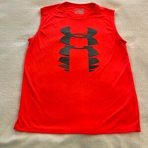 Under Armour, heatgear, YXL, neon orange, Excellent condition (NBW)